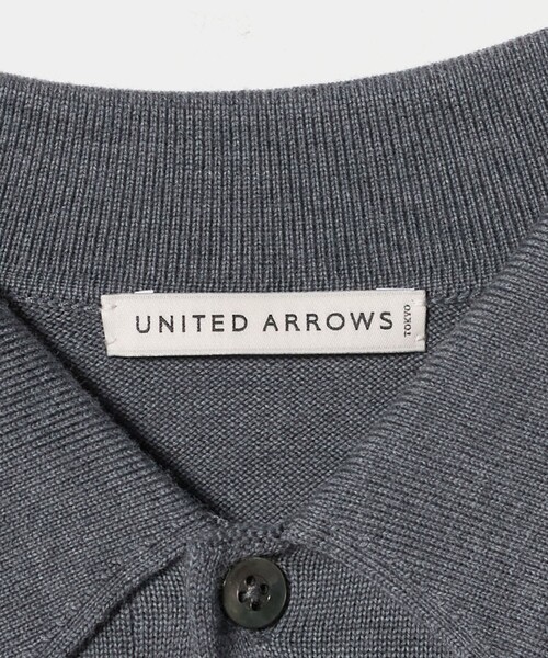 UNITED ARROWS(ユナイテッドアローズ)の「ウール ハイゲージ ニットポロシャツ(ポロシャツ・メンズ・ダークオレンジ/グレー系/ネイビー・M/S/XL/L)」の5枚目の写真