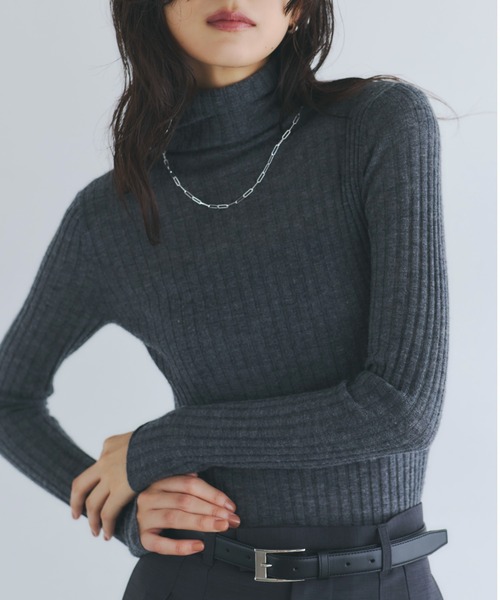 カシミヤ100シアータートルネックプルオーバー（ニット/セーター