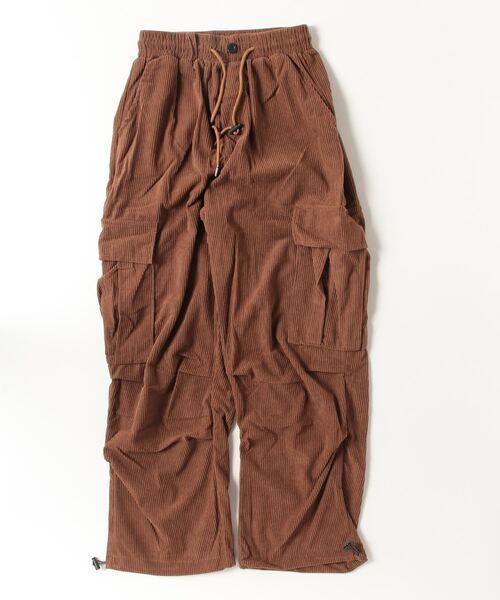 ARCADE（アーケード）の「ワイド コーデュロイカーゴパンツ 裾コード 裾絞りシルエット イージーパンツ仕様（カーゴパンツ・メンズ・ブラウン/ブラック/カーキ・S/M/L/XL/2XL）」の10枚目の写真