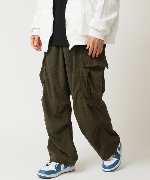 ARCADE（アーケード）の「ワイド コーデュロイカーゴパンツ 裾コード 裾絞りシルエット イージーパンツ仕様（カーゴパンツ・メンズ・ブラウン/ブラック/カーキ・S/M/L/XL/2XL）」の16枚目の写真