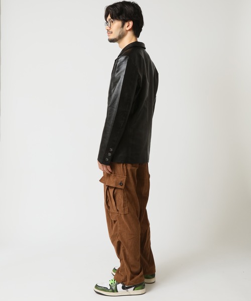 ARCADE（アーケード）の「ワイド コーデュロイカーゴパンツ 裾コード 裾絞りシルエット イージーパンツ仕様（カーゴパンツ・メンズ・ブラウン/ブラック/カーキ・S/M/L/XL/2XL）」の20枚目の写真