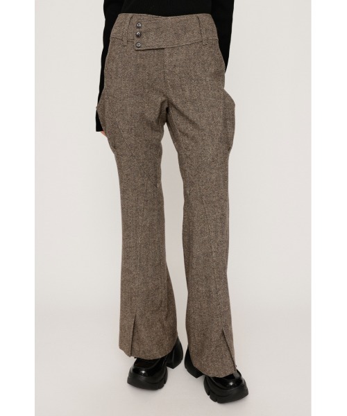 SLY（スライ）の「WIDE BELT FLARE PT ワイド ベルト フレアパンツ 秋服 冬服（スラックス・レディース・ブラウン系その他2/杢グレー・0/1）」の2枚目の写真