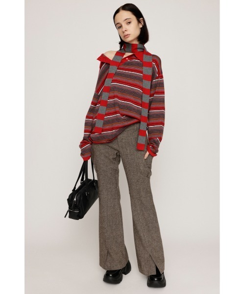 SLY（スライ）の「WIDE BELT FLARE PT ワイド ベルト フレアパンツ 秋服 冬服（スラックス・レディース・ブラウン系その他2/杢グレー・0/1）」の11枚目の写真