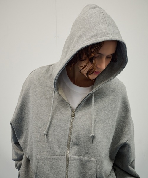 thehighlights オーバーサイズ フーディパーカー セール】HEAVY WEIGHT ZIP PARKA / ヘビーウェイトジップパーカー
