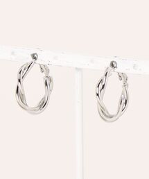 ツイストフープリングペアピアス/両耳用/ユニセックス(T3)