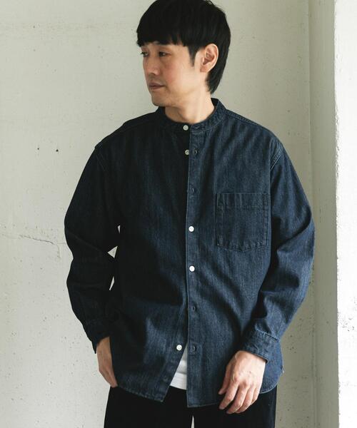 セール】デニムバンドカラーシャツ（シャツ/ブラウス）｜URBAN