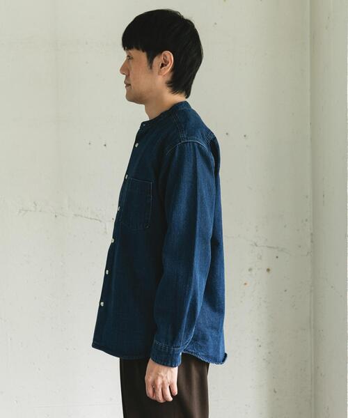 セール】デニムバンドカラーシャツ（シャツ/ブラウス）｜URBAN