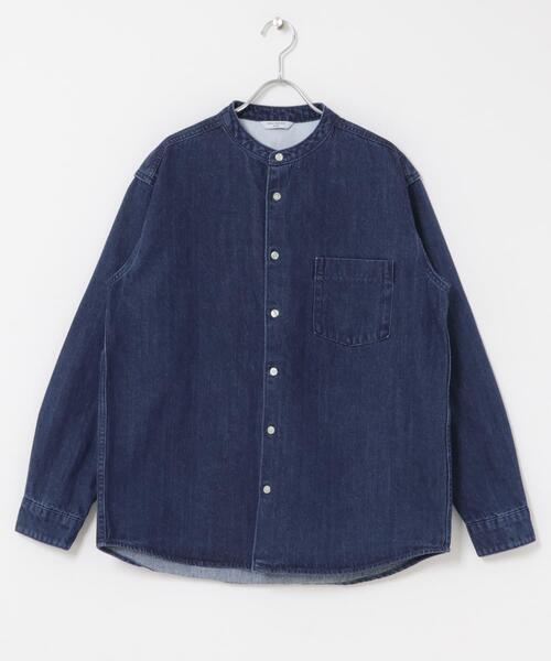 セール】デニムバンドカラーシャツ（シャツ/ブラウス）｜URBAN