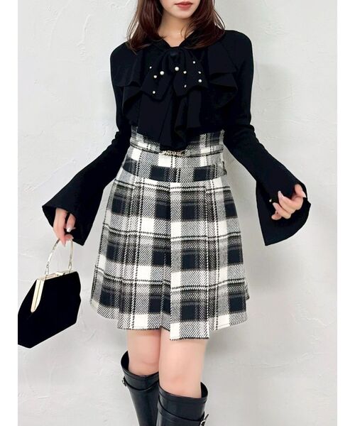 dazzlin（ダズリン）の「ラッフルタイニット（ニット/セーター・レディース・ベージュ/ブラック/グレー・FREE）」の16枚目の写真