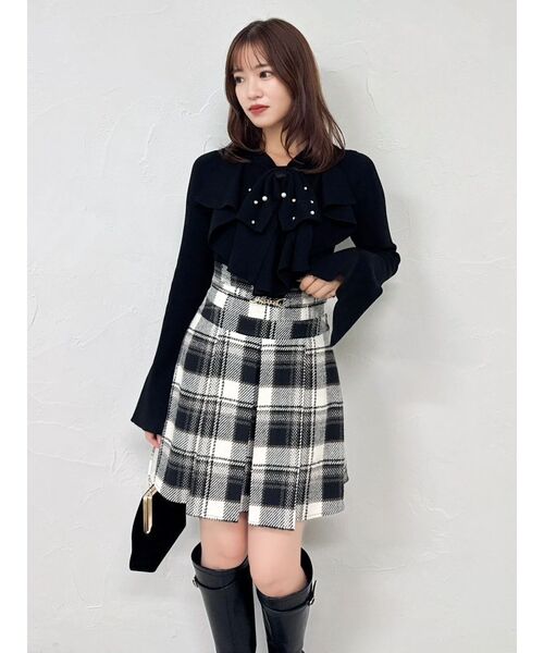 dazzlin（ダズリン）の「ラッフルタイニット（ニット/セーター・レディース・ベージュ/ブラック/グレー・FREE）」の17枚目の写真