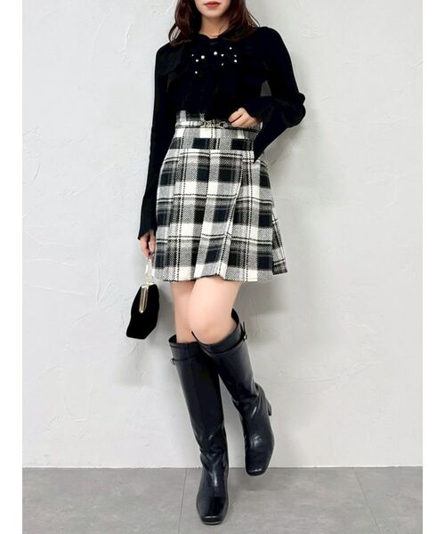 dazzlin（ダズリン）の「ラッフルタイニット（ニット/セーター・レディース・ベージュ/ブラック/グレー・FREE）」の18枚目の写真