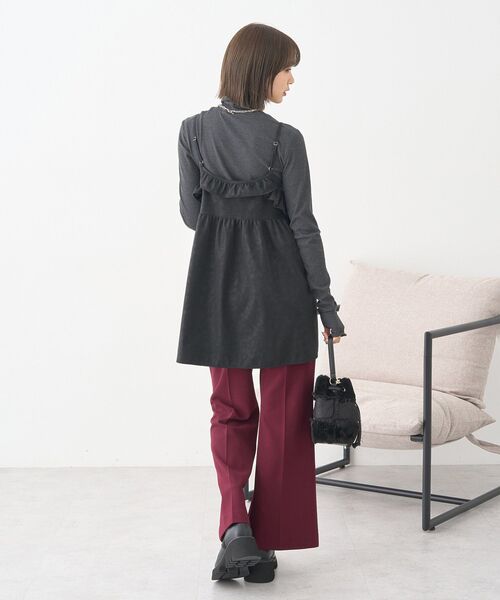 earth music&ecology（アースミュージックアンドエコロジー）の「センターシームフレアパンツ（その他パンツ・レディース・ピンク系その他2/バーガンディー/ブラック/ホワイト系その他2・S/M）」の11枚目の写真