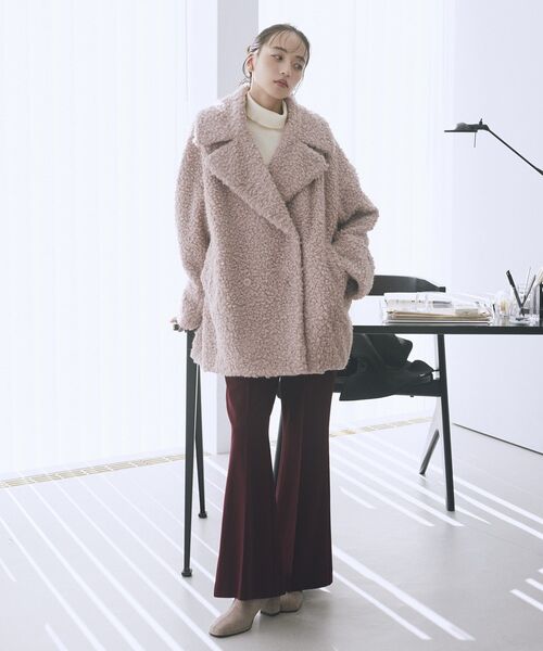 earth music&ecology（アースミュージックアンドエコロジー）の「センターシームフレアパンツ（その他パンツ・レディース・ピンク系その他2/バーガンディー/ブラック/ホワイト系その他2・S/M）」の12枚目の写真