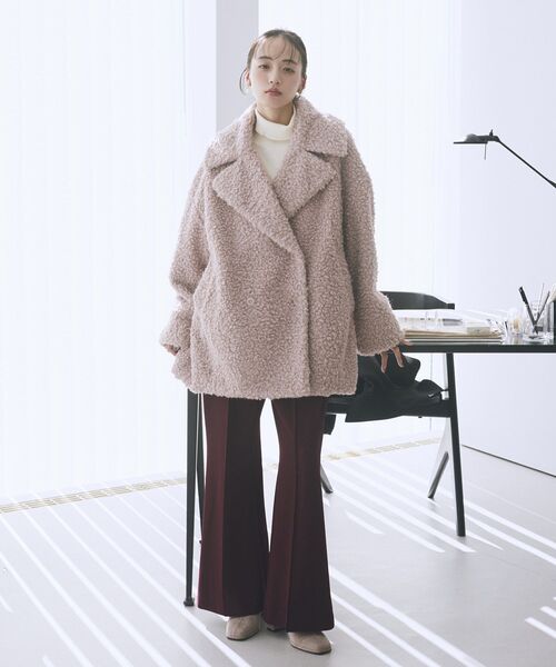 earth music&ecology（アースミュージックアンドエコロジー）の「センターシームフレアパンツ（その他パンツ・レディース・ピンク系その他2/バーガンディー/ブラック/ホワイト系その他2・S/M）」の13枚目の写真