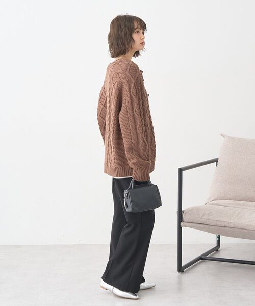 earth music&ecology（アースミュージックアンドエコロジー）の「センターシームフレアパンツ（その他パンツ・レディース・ピンク系その他2/バーガンディー/ブラック/ホワイト系その他2・S/M）」の16枚目の写真