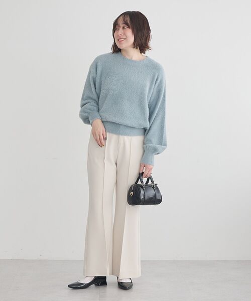 earth music&ecology（アースミュージックアンドエコロジー）の「センターシームフレアパンツ（その他パンツ・レディース・ピンク系その他2/バーガンディー/ブラック/ホワイト系その他2・S/M）」の10枚目の写真