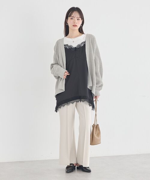 earth music&ecology（アースミュージックアンドエコロジー）の「センターシームフレアパンツ（その他パンツ・レディース・ピンク系その他2/バーガンディー/ブラック/ホワイト系その他2・S/M）」の12枚目の写真