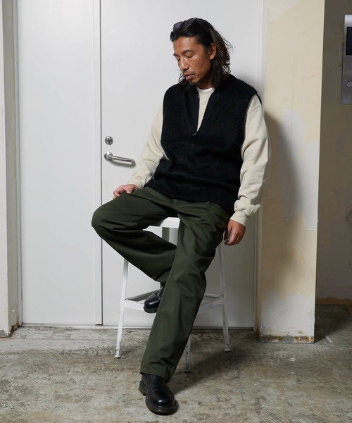 TOWNCRAFT（タウンクラフト）の「TOWNCRAFT/タウンクラフト SOLID SHAGGY ZIP VEST ボックスシルエット シャギーベスト（ベスト・メンズ・ブラック・M/L）」の6枚目の写真