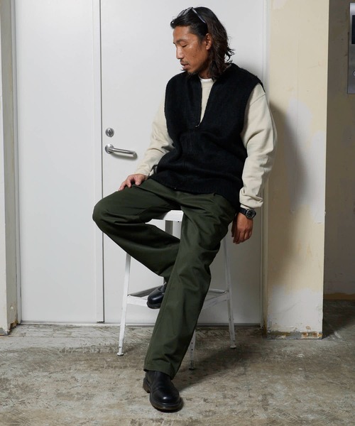 TOWNCRAFT（タウンクラフト）の「TOWNCRAFT/タウンクラフト SOLID SHAGGY ZIP VEST ボックスシルエット シャギーベスト（ベスト・メンズ・ブラック・M/L）」の5枚目の写真