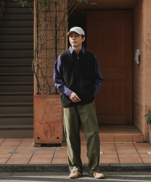 TOWNCRAFT（タウンクラフト）の「TOWNCRAFT/タウンクラフト SOLID SHAGGY ZIP VEST ボックスシルエット シャギーベスト（ベスト・メンズ・ブラック・M/L）」の12枚目の写真