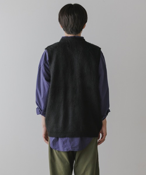 TOWNCRAFT（タウンクラフト）の「TOWNCRAFT/タウンクラフト SOLID SHAGGY ZIP VEST ボックスシルエット シャギーベスト（ベスト・メンズ・ブラック・M/L）」の15枚目の写真
