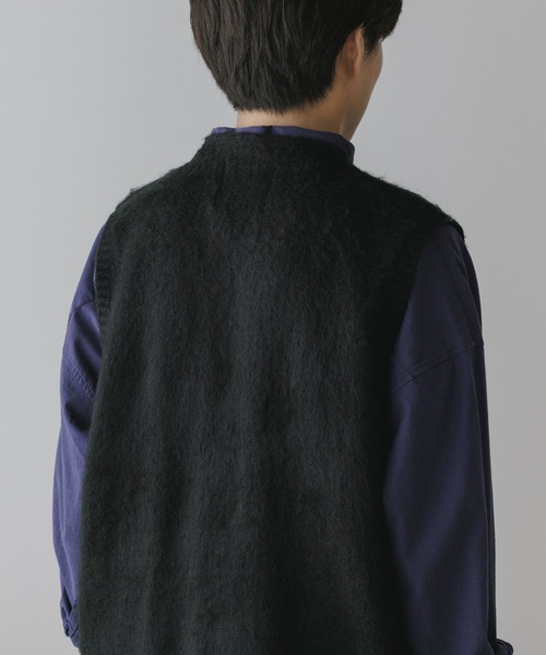 TOWNCRAFT（タウンクラフト）の「TOWNCRAFT/タウンクラフト SOLID SHAGGY ZIP VEST ボックスシルエット シャギーベスト（ベスト・メンズ・ブラック・M/L）」の16枚目の写真