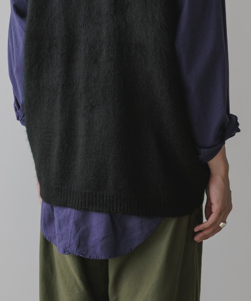 TOWNCRAFT（タウンクラフト）の「TOWNCRAFT/タウンクラフト SOLID SHAGGY ZIP VEST ボックスシルエット シャギーベスト（ベスト・メンズ・ブラック・M/L）」の17枚目の写真