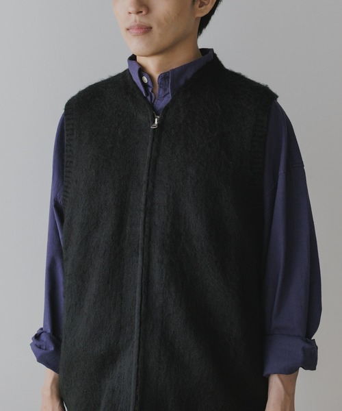 TOWNCRAFT（タウンクラフト）の「TOWNCRAFT/タウンクラフト SOLID SHAGGY ZIP VEST ボックスシルエット シャギーベスト（ベスト・メンズ・ブラック・M/L）」の10枚目の写真