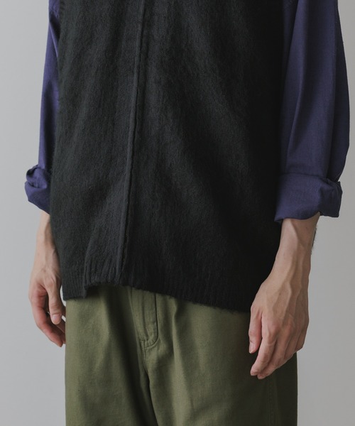 TOWNCRAFT（タウンクラフト）の「TOWNCRAFT/タウンクラフト SOLID SHAGGY ZIP VEST ボックスシルエット シャギーベスト（ベスト・メンズ・ブラック・M/L）」の11枚目の写真