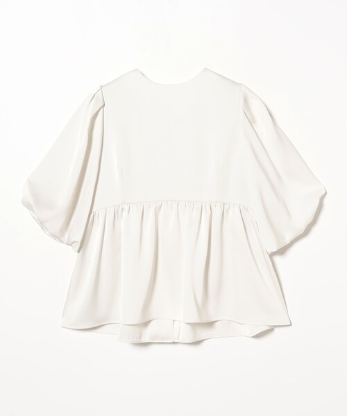 Demi-Luxe BEAMS(デミルクス ビームス)の「BEAMS SALON / シルキー パフブラウス【セレモニー・オケージョン】(シャツ/ブラウス・レディース・オフホワイト/チャコールグレー・36/38)」の7枚目の写真