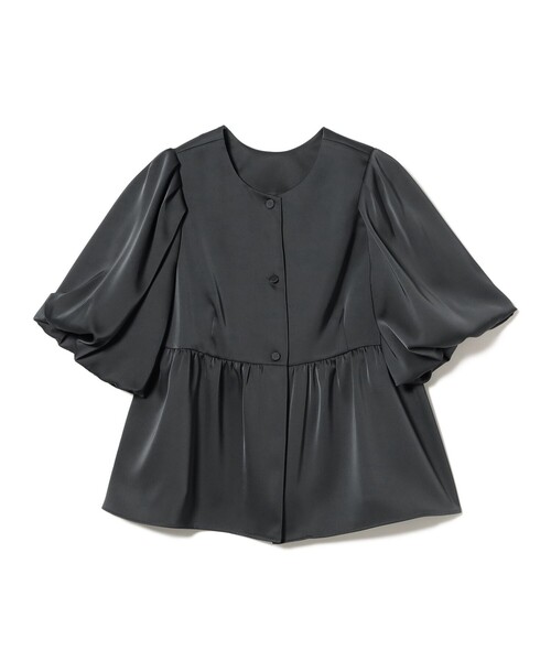 Demi-Luxe BEAMS(デミルクス ビームス)の「BEAMS SALON / シルキー パフブラウス【セレモニー・オケージョン】(シャツ/ブラウス・レディース・オフホワイト/チャコールグレー・36/38)」の9枚目の写真