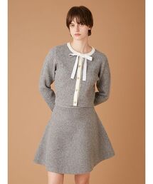 【美品】furfur レイヤードニットセットワンピース　ピンク Amazon.co.jp: [ファーファー] レイヤードニットセットワンピース