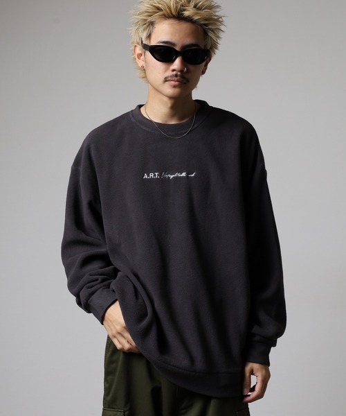 セール】オーバーサイズフリーストレーナー 刺繍デザイン