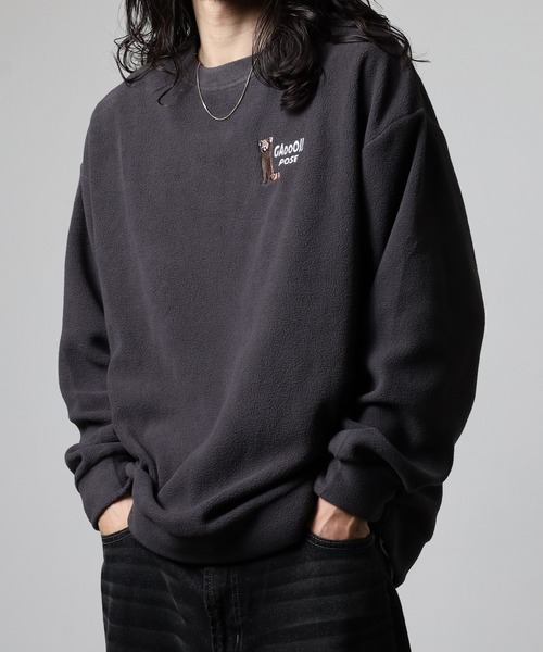 FUNALIVE（ファンアライブ）の「オーバーサイズフリーストレーナー 刺繍デザイン（スウェット・メンズ・ブラック/ネイビー系1/ブラック系1/ブラック系2/ブラック系3/ホワイト系1/ホワイト系2/ホワイト系3/ネイビー系2/ダークグリーン系1/ダークグリーン系2/ダークブラウン/ネイビー系3/ブラック系6/ブラック系4/ホワイト系5/ブラック系その他/ホワイト系4/スモーキーグリーン系1/ブラック系その他2/ダークブラウン系1/ダークグリーン系3/ホワイト系6/ホワイト系7/ブラック系その他3/杢グレー/グレイッシュブルー/ホワイト系8/グレー系1/ブラック系その他4/ブラック系その他5/ホワイト系9/ダークブラウン系2/ネイビー系4・M/L/LL）」の18枚目の写真