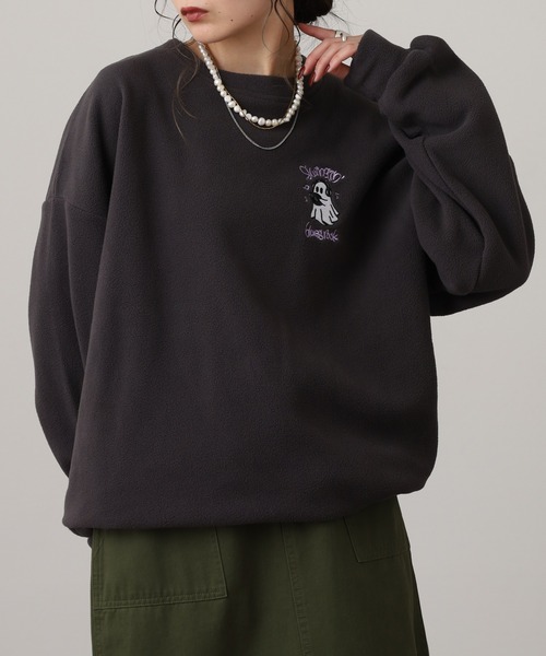 FUNALIVE（ファンアライブ）の「オーバーサイズフリーストレーナー 刺繍デザイン（スウェット・メンズ・ブラック/ネイビー系1/ブラック系1/ブラック系2/ブラック系3/ホワイト系1/ホワイト系2/ホワイト系3/ネイビー系2/ダークグリーン系1/ダークグリーン系2/ダークブラウン/ネイビー系3/ブラック系6/ブラック系4/ホワイト系5/ブラック系その他/ホワイト系4/スモーキーグリーン系1/ブラック系その他2/ダークブラウン系1/ダークグリーン系3/ホワイト系6/ホワイト系7/ブラック系その他3/杢グレー/グレイッシュブルー/ホワイト系8/グレー系1/ブラック系その他4/ブラック系その他5/ホワイト系9/ダークブラウン系2/ネイビー系4・M/L/LL）」の20枚目の写真