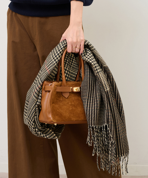 JOURNAL STANDARD relume（ジャーナルスタンダード　レリューム）の「《追加》アクリルチェックストール（マフラー・レディース・ネイビー/ブラウン系その他/レッド/ブラウン・FREE）」の3枚目の写真