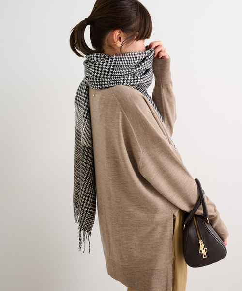 JOURNAL STANDARD relume（ジャーナルスタンダード　レリューム）の「《追加》アクリルチェックストール（マフラー・レディース・ネイビー/ブラウン系その他/レッド/ブラウン・FREE）」の7枚目の写真