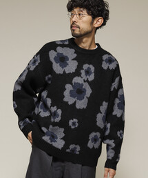 Firsthand | Firsthand/ファーストハンド 総柄 ダブルジャガード ニット クルーネック プルオーバー / リラックスフィット(ニット/セーター)