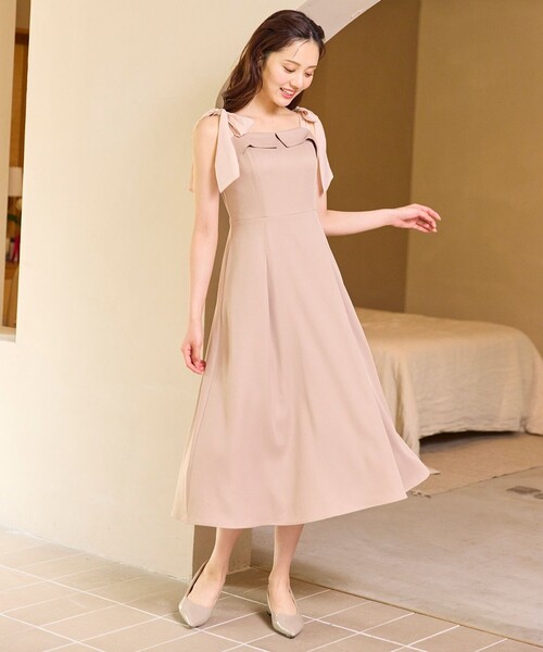 Feroux(フェルゥ)の「シアーリボンショルダー ジャンパースカート(ワンピース・レディース・ピンク系/グレー系・SMALL/MEDIUM)」の9枚目の写真