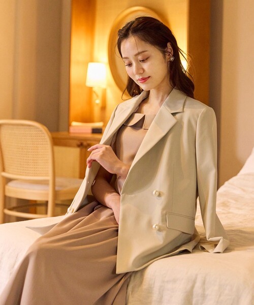 Feroux(フェルゥ)の「シアーリボンショルダー ジャンパースカート(ワンピース・レディース・ピンク系/グレー系・SMALL/MEDIUM)」の12枚目の写真