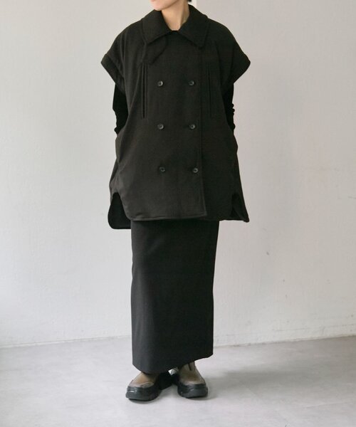 ear PAPILLONNER（イアパピヨネ）の「西川リサイクルダウンミドル丈【SUM1 STYLE(スミスタイル)】（その他アウター・レディース・ブラック/ピンク/キャメル・FREE）」の6枚目の写真