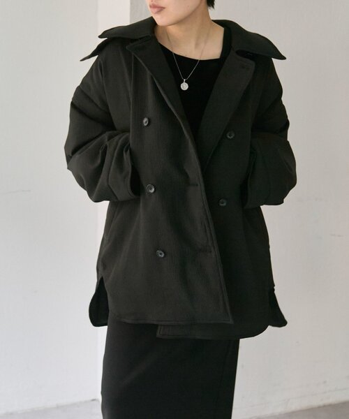 ear PAPILLONNER（イアパピヨネ）の「西川リサイクルダウンミドル丈【SUM1 STYLE(スミスタイル)】（その他アウター・レディース・ブラック/ピンク/キャメル・FREE）」の7枚目の写真