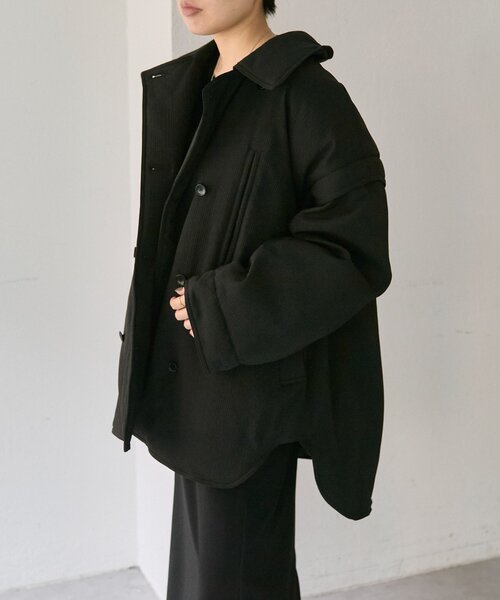 ear PAPILLONNER（イアパピヨネ）の「西川リサイクルダウンミドル丈【SUM1 STYLE(スミスタイル)】（その他アウター・レディース・ブラック/ピンク/キャメル・FREE）」の8枚目の写真