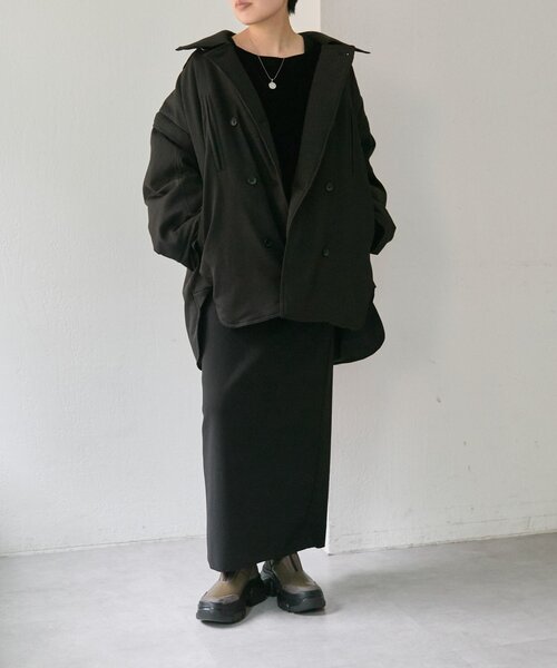 ear PAPILLONNER（イアパピヨネ）の「西川リサイクルダウンミドル丈【SUM1 STYLE(スミスタイル)】（その他アウター・レディース・ブラック/ピンク/キャメル・FREE）」の11枚目の写真