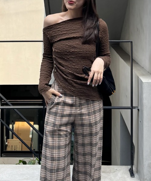 セール】アシンメトリーゴールドボタントップス（その他トップス