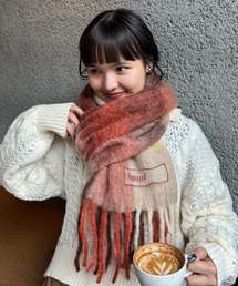 【極美品】タグ付き　OFF-WHITE 　オフホワイト マフラー オレンジ 極美品】タグ付き OFF-WHITE オフホワイト マフラー オレンジ 極