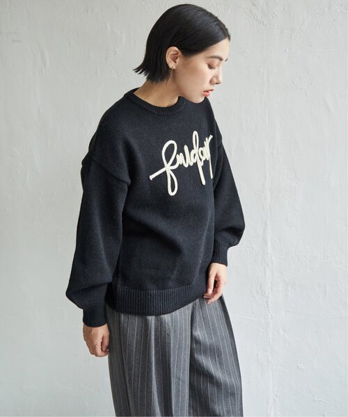 notch.(ノッチ)の「コード刺繍ロゴニット(ニット/セーター・レディース・グレー系その他/ブラック/ベージュ・M)」の20枚目の写真