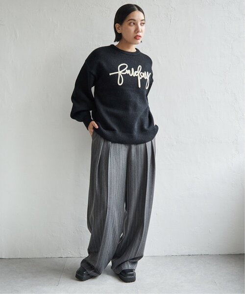 notch.(ノッチ)の「コード刺繍ロゴニット(ニット/セーター・レディース・グレー系その他/ブラック/ベージュ・M)」の21枚目の写真
