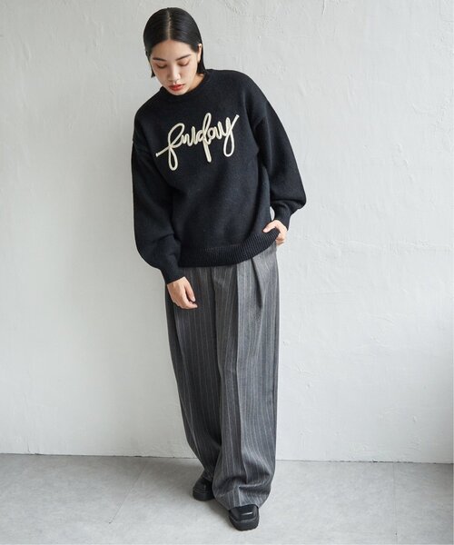 notch.(ノッチ)の「コード刺繍ロゴニット(ニット/セーター・レディース・グレー系その他/ブラック/ベージュ・M)」の22枚目の写真