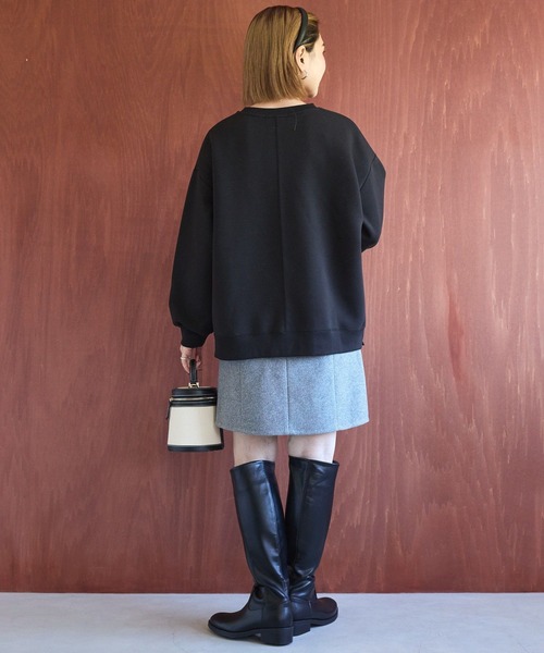 AMERICAN HOLIC（アメリカンホリック）の「サイドドットボタンポンチプルオーバー（スウェット・レディース・アイボリー/グレー系その他/ブラック/ボルドー・M/L）」の9枚目の写真